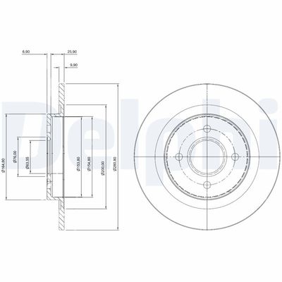 Brake Disc DELPHI BG3743