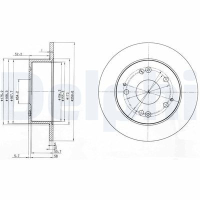 Brake Disc DELPHI BG3745