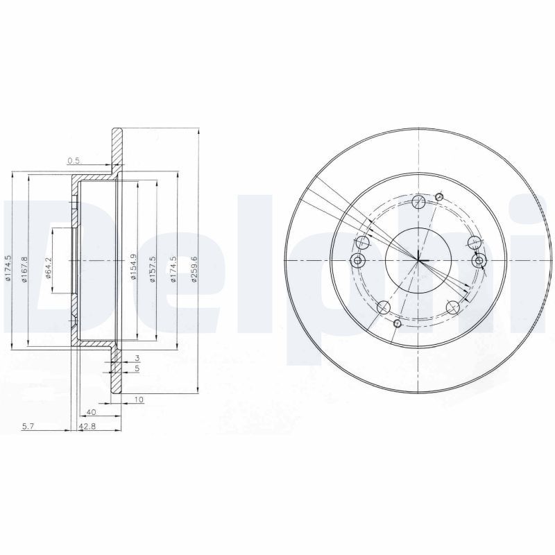 DELPHI BG3746 Brake Disc