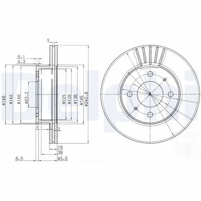 Brake Disc DELPHI BG3749