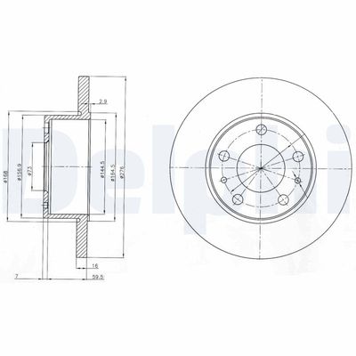 Brake Disc DELPHI BG3753