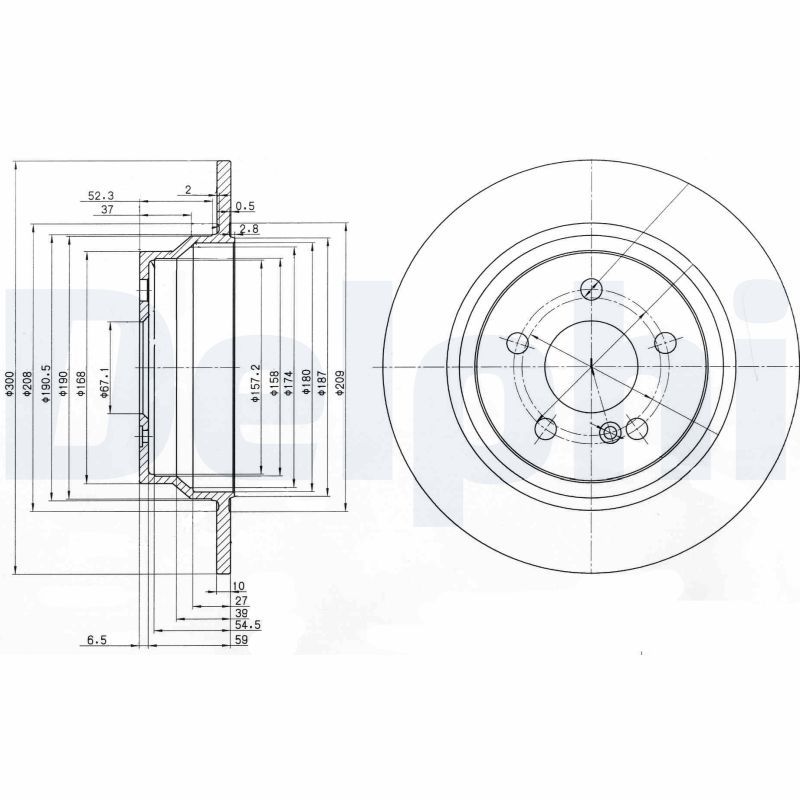 DELPHI BG3757 Brake Disc