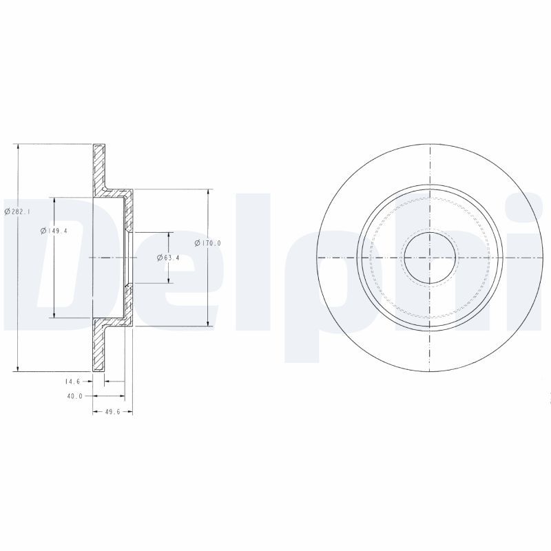 DELPHI BG3761 Brake Disc