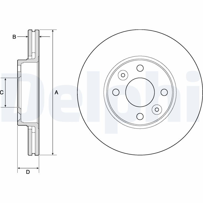 DELPHI BG3762C Brake Disc