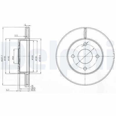 Brake Disc DELPHI BG3763