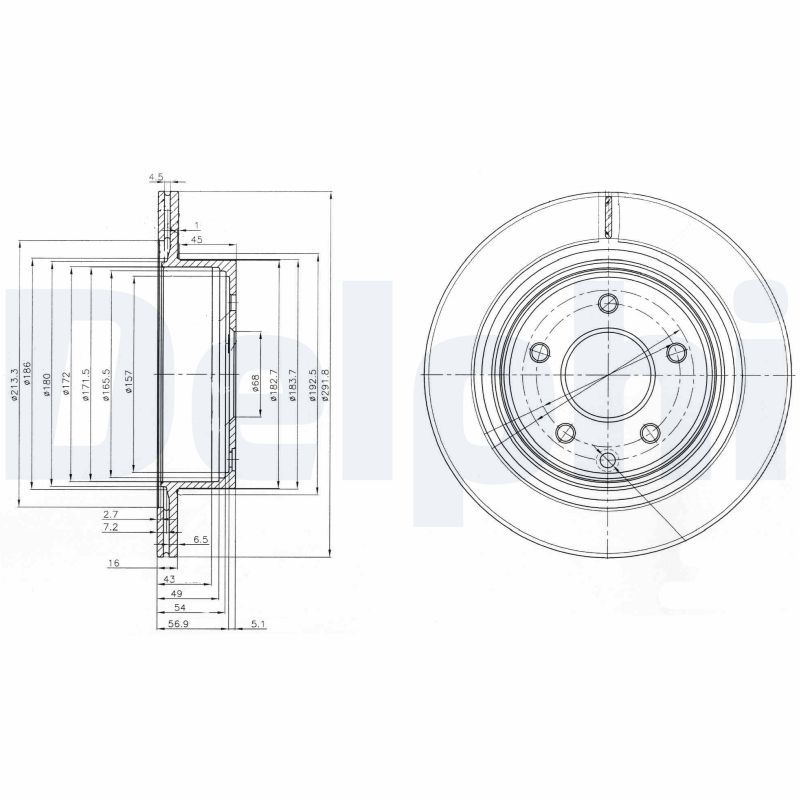 DELPHI BG3765 Brake Disc