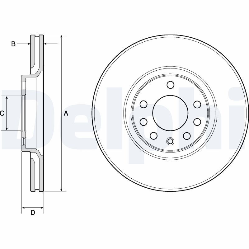 DELPHI BG3770C Brake Disc