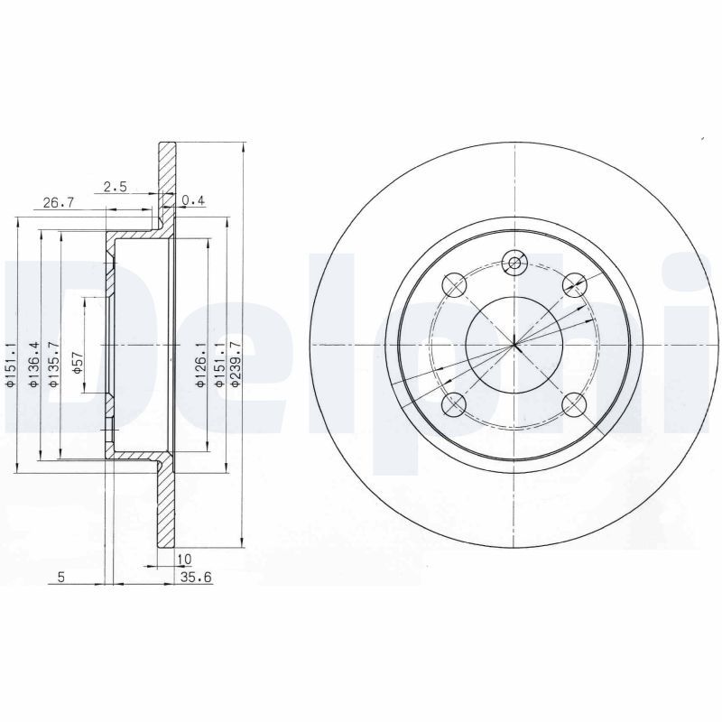 DELPHI BG3771 Brake Disc