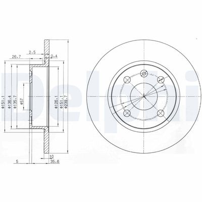 Brake Disc DELPHI BG3771