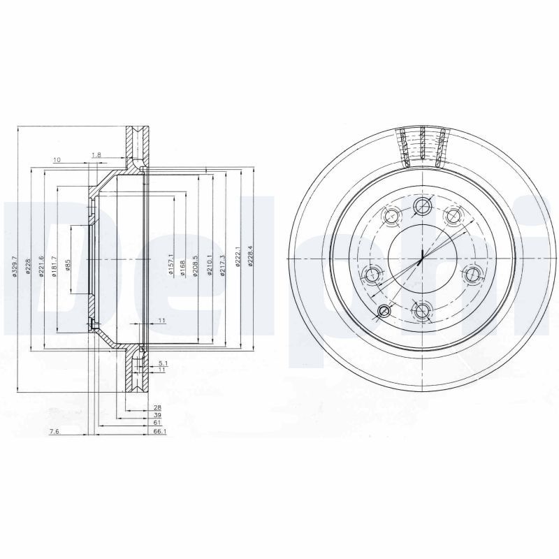 DELPHI BG3775 Brake Disc