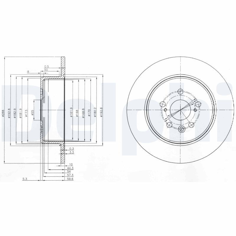 DELPHI BG3777 Brake Disc