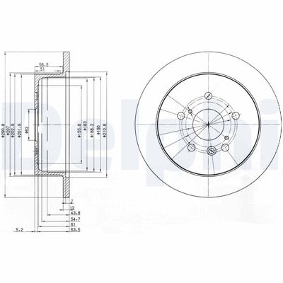 Brake Disc DELPHI BG3779