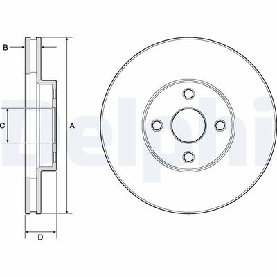 Brake Disc DELPHI BG3780