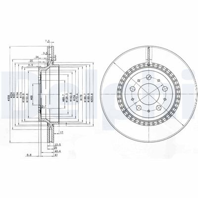 Brake Disc DELPHI BG3782C
