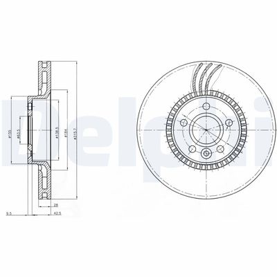 Brake Disc DELPHI BG3784