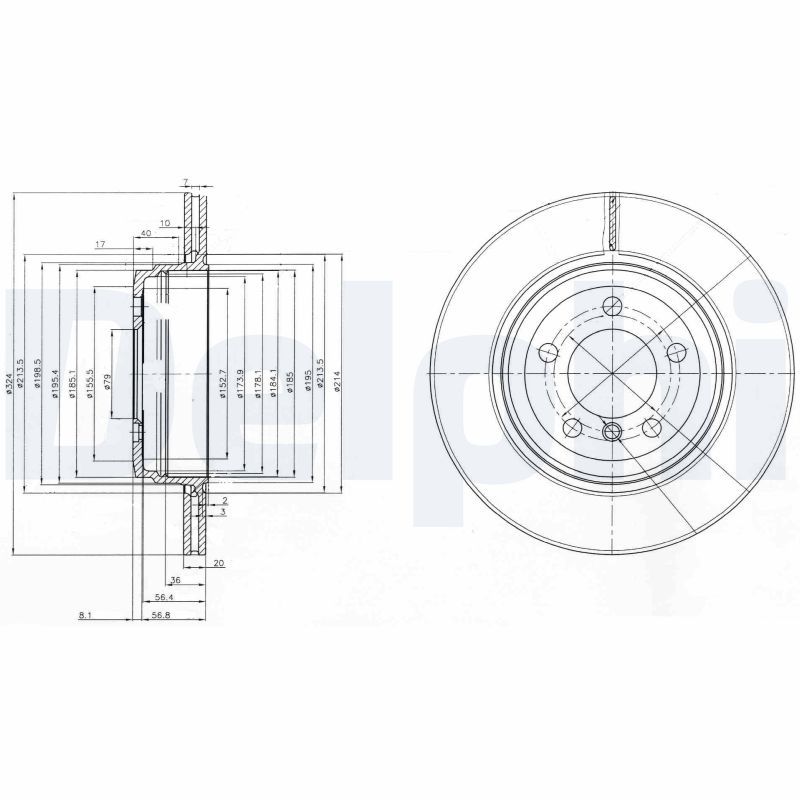 DELPHI BG3787 Brake Disc