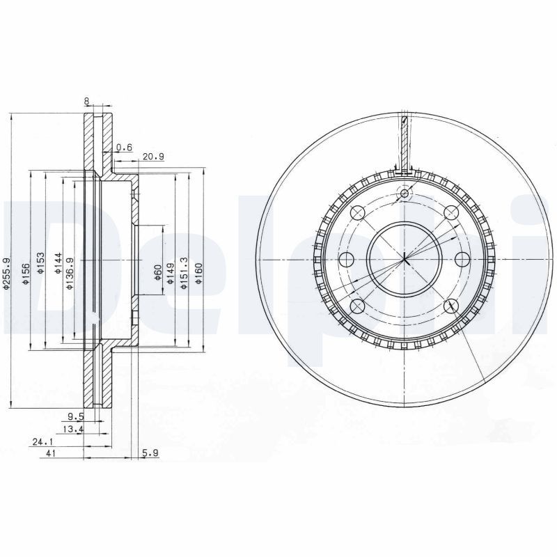 DELPHI BG3790 Brake Disc