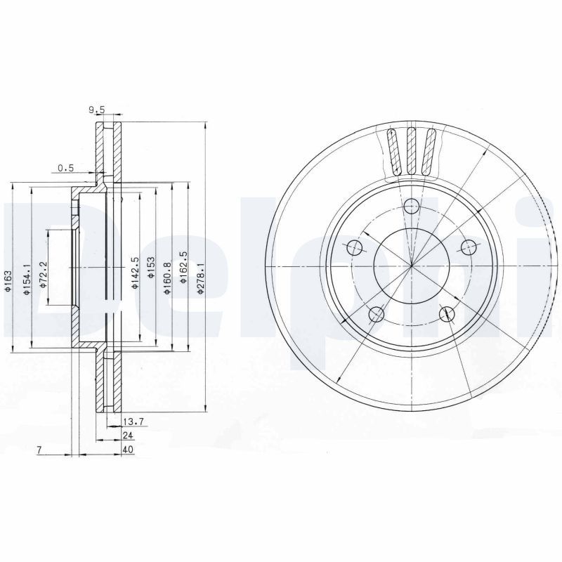 DELPHI BG3792 Brake Disc
