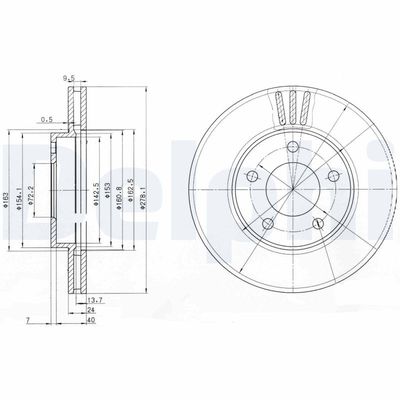 Brake Disc DELPHI BG3792