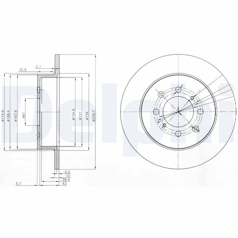 DELPHI BG3793 Brake Disc