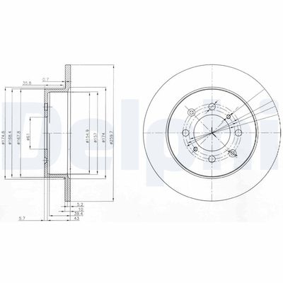 Brake Disc DELPHI BG3793