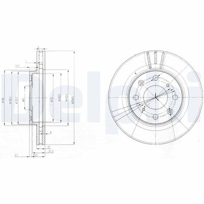 Brake Disc DELPHI BG3794