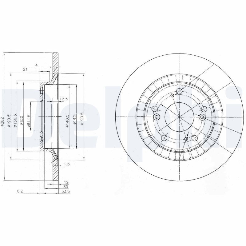DELPHI BG3795 Brake Disc