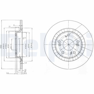 Brake Disc DELPHI BG3795