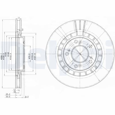 Brake Disc DELPHI BG3796