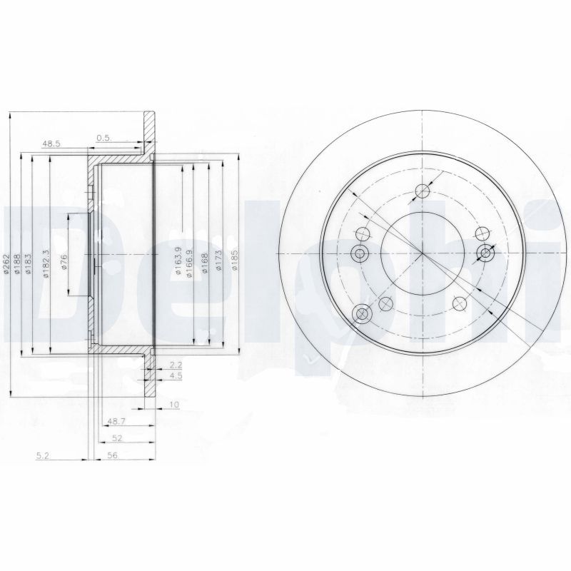 DELPHI BG3799 Brake Disc