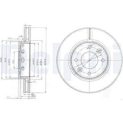 Brake Disc DELPHI BG3800