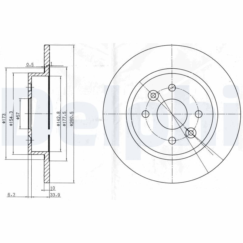 DELPHI BG3804 Brake Disc
