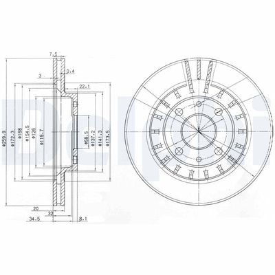Brake Disc DELPHI BG3806