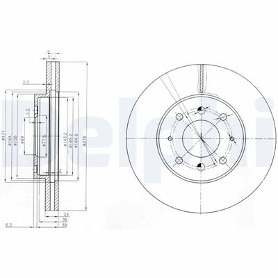 Brake Disc DELPHI BG3810