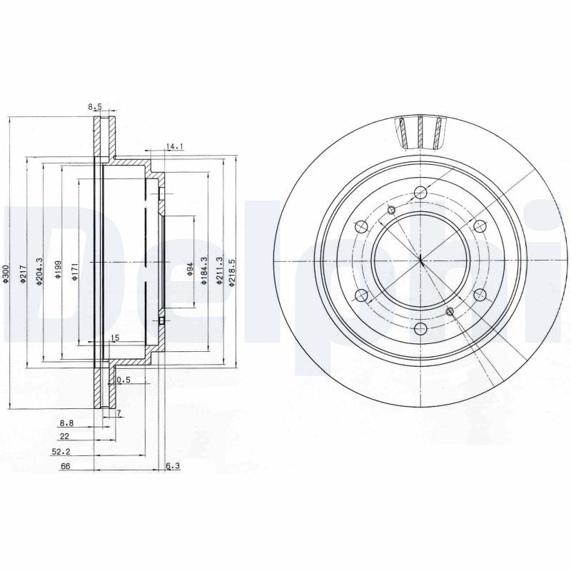 DELPHI BG3813 Brake Disc