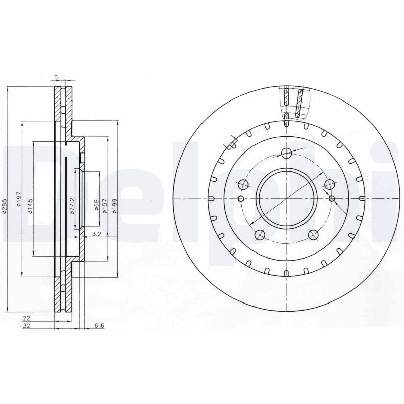 DELPHI BG3814 Brake Disc