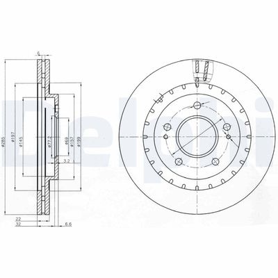 Brake Disc DELPHI BG3814