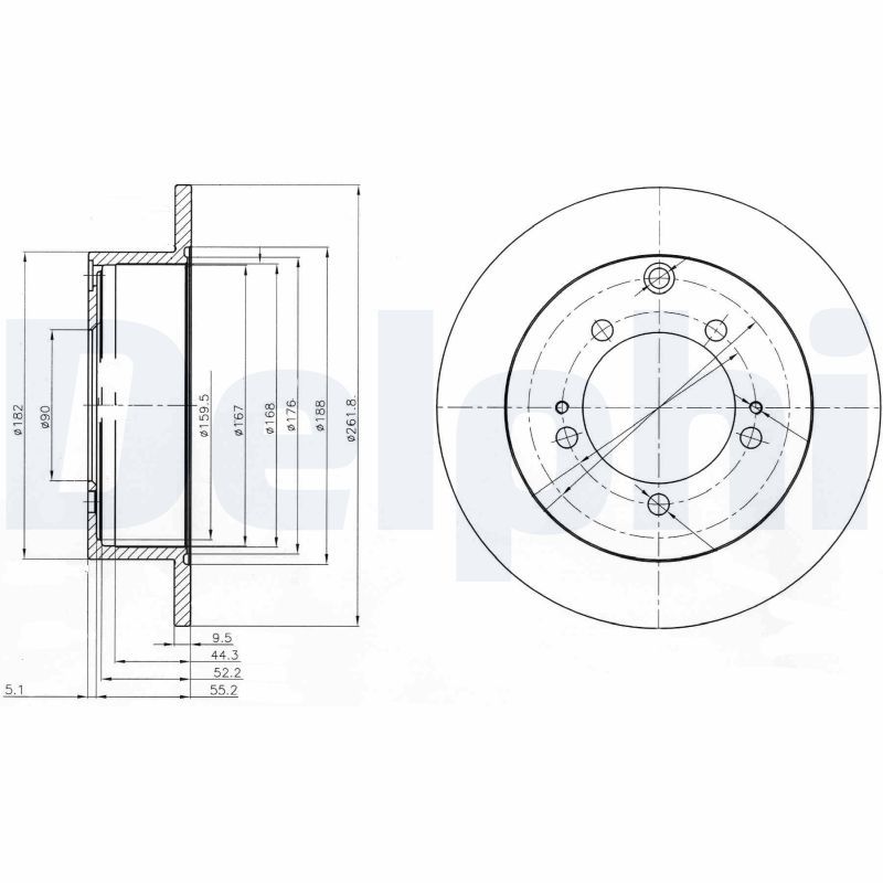 DELPHI BG3815 Brake Disc