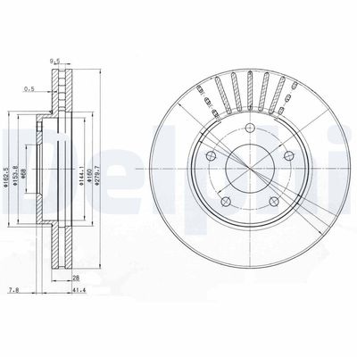 Brake Disc DELPHI BG3816