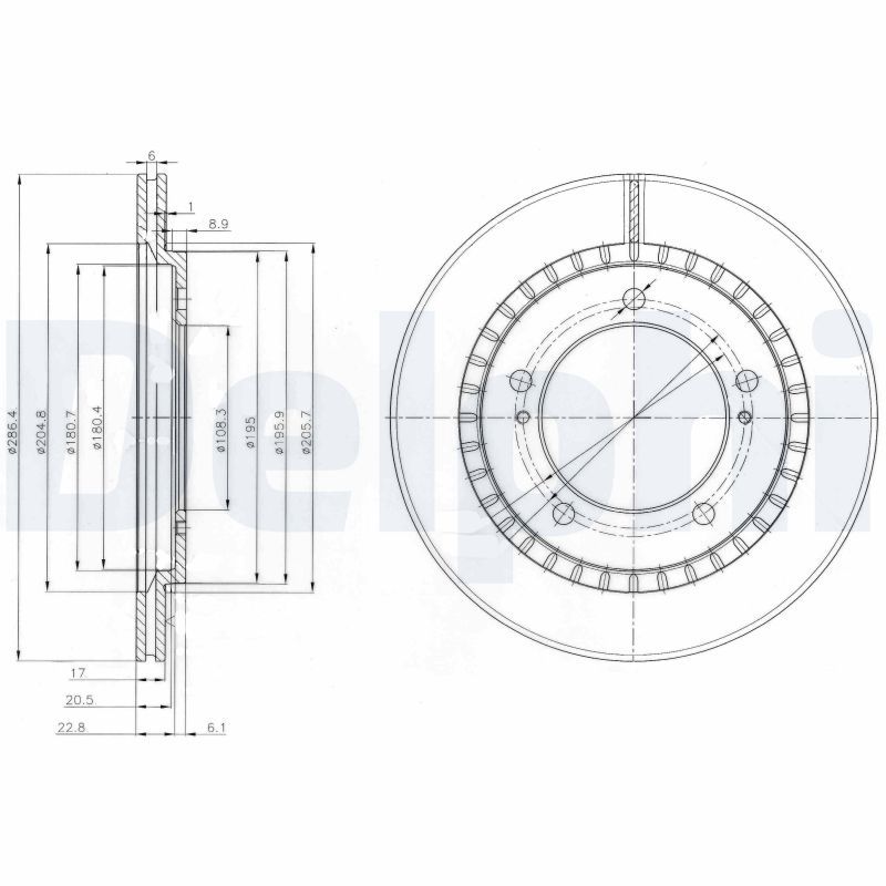 DELPHI BG3820 Brake Disc