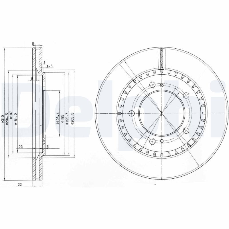 DELPHI BG3821 Brake Disc