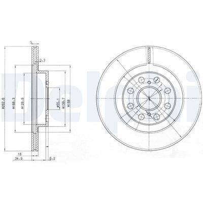 Brake Disc DELPHI BG3825