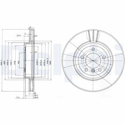 Brake Disc DELPHI BG3830