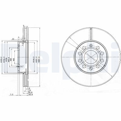 Brake Disc DELPHI BG3833