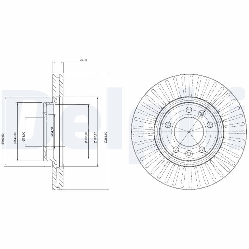 DELPHI BG3835C Brake Disc