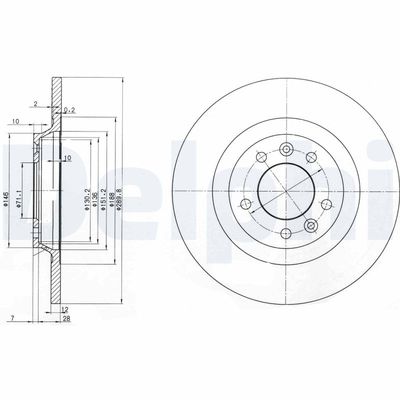 Brake Disc DELPHI BG3836