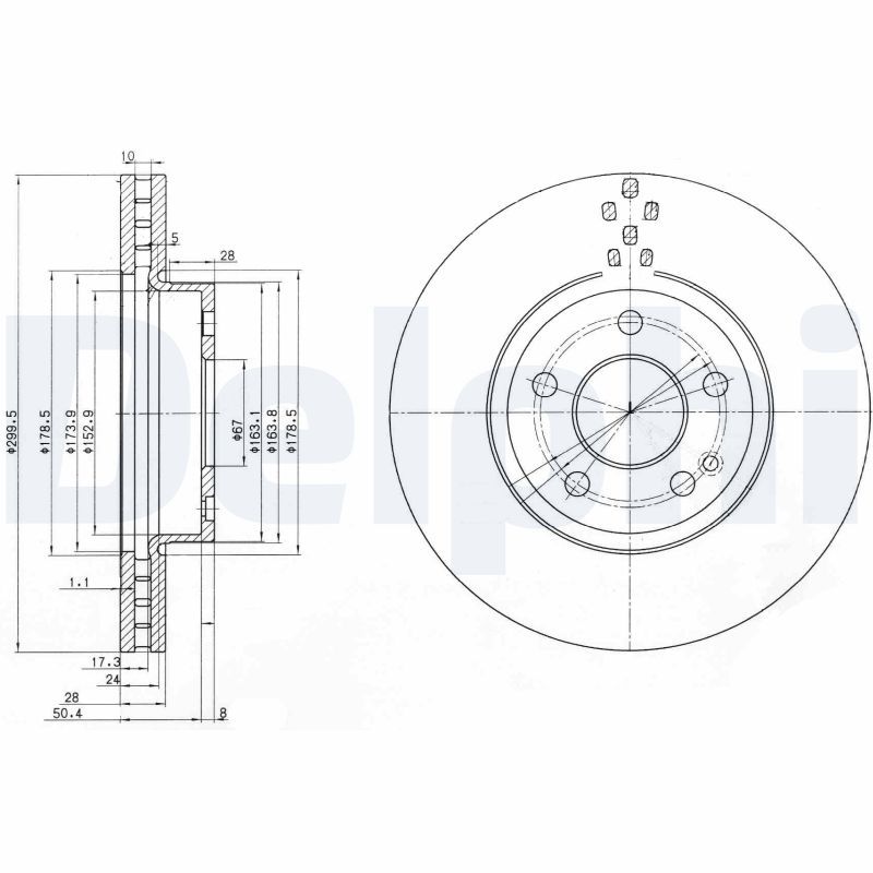 DELPHI BG3838 Brake Disc