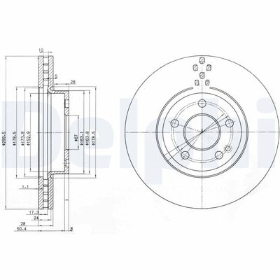 Brake Disc DELPHI BG3838C