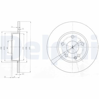 Brake Disc DELPHI BG3840