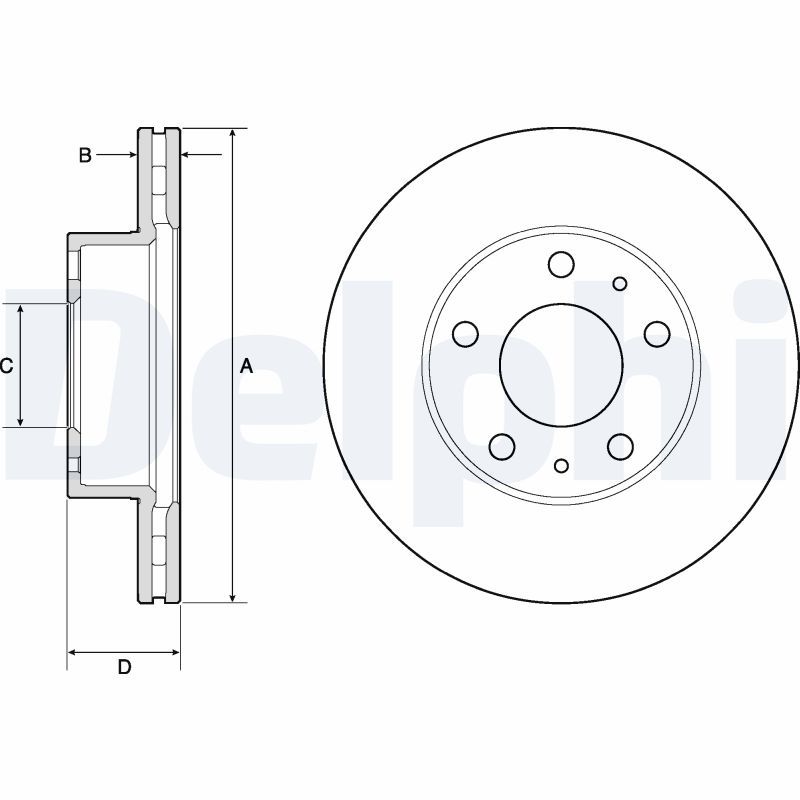 DELPHI BG3841 Brake Disc